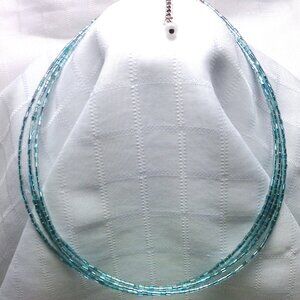 No 1299 Pretty handmade minimalist necklace made from 2-3 mm Czech glass beads